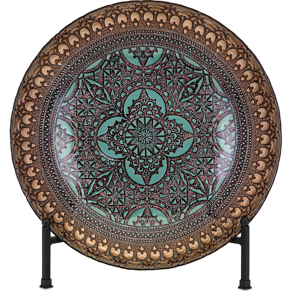 Huck Glass Charger with Stand