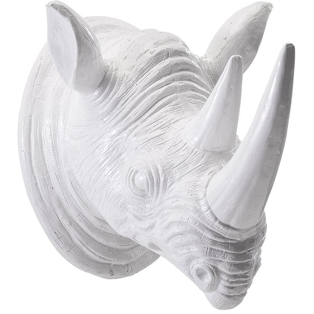 White Rhino Wall Decor