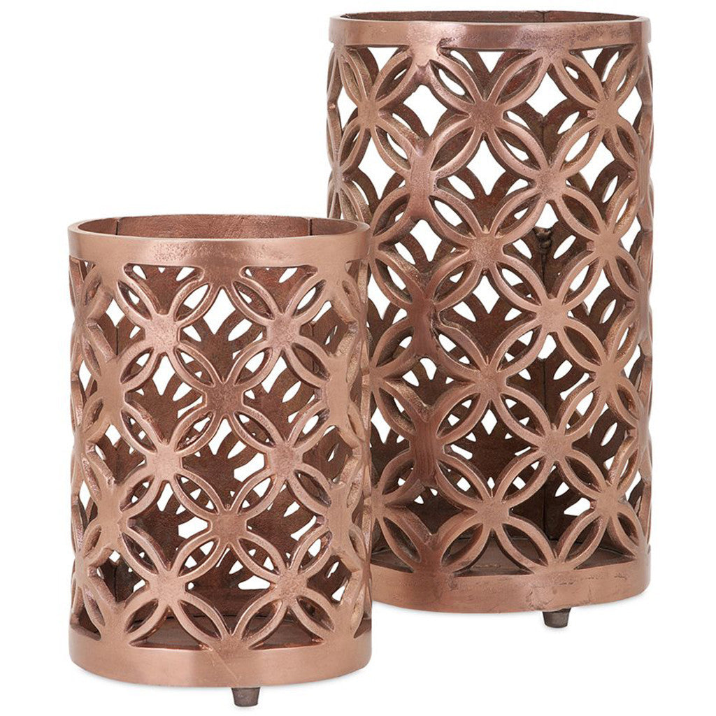 Clark Cutwork Aluminum Lanterns (Set of 2)