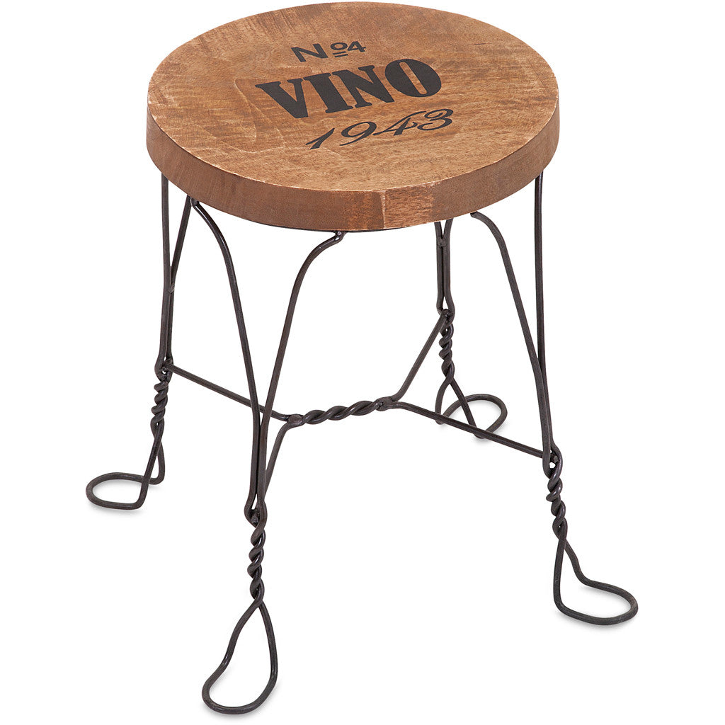 Valmary Wood and Metal Stool