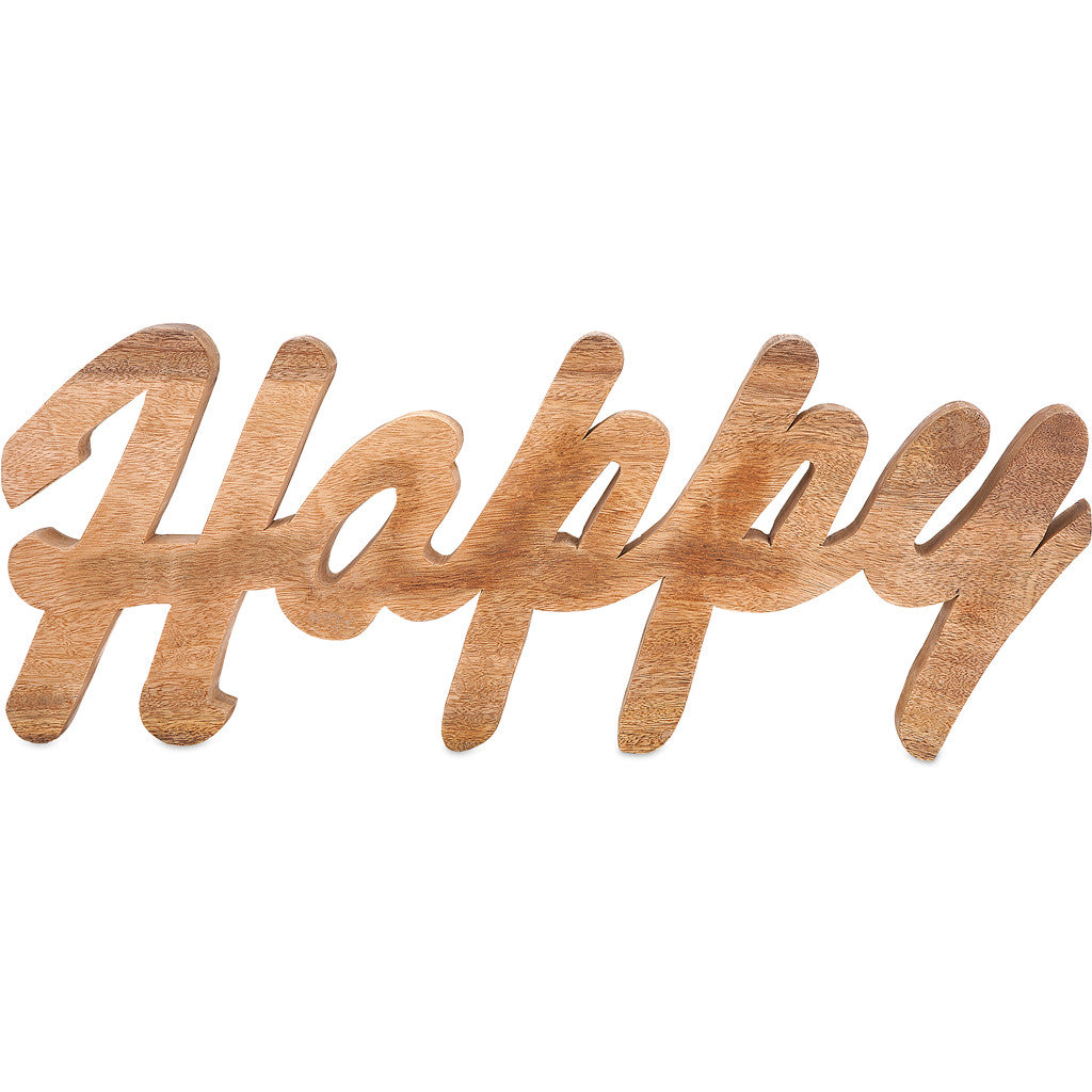 Happy Mango Wood Wall Decor