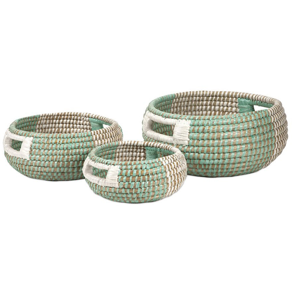 Hamilton Two-tone Woven Bowls (Set of 3)