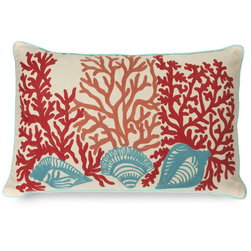 Tolland Shells and Coral Pillow
