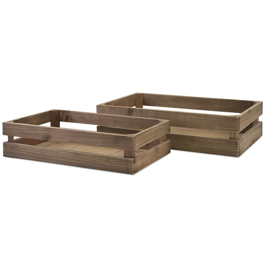 Jackson Wood Crates (Set of 2)