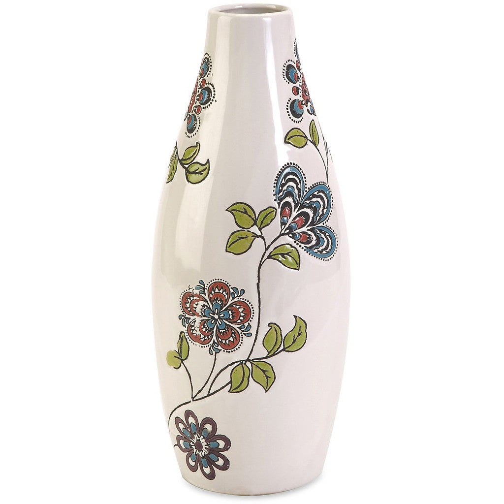 Vermilion Small Hand Painted Vase