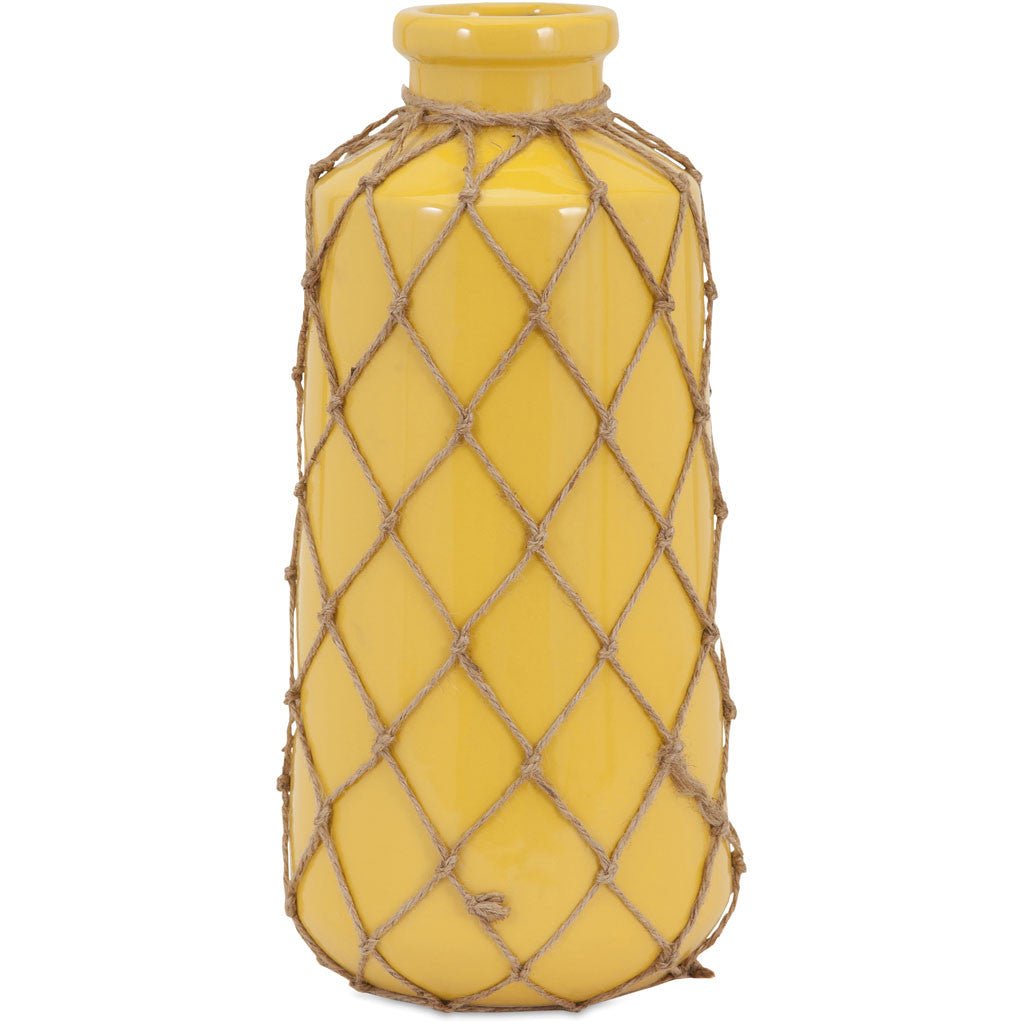 Jute Large Yellow Vase