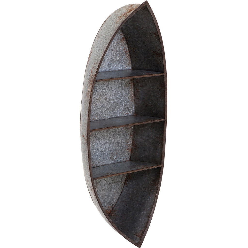 Nanton Galvanized Canoe Wall Shelf