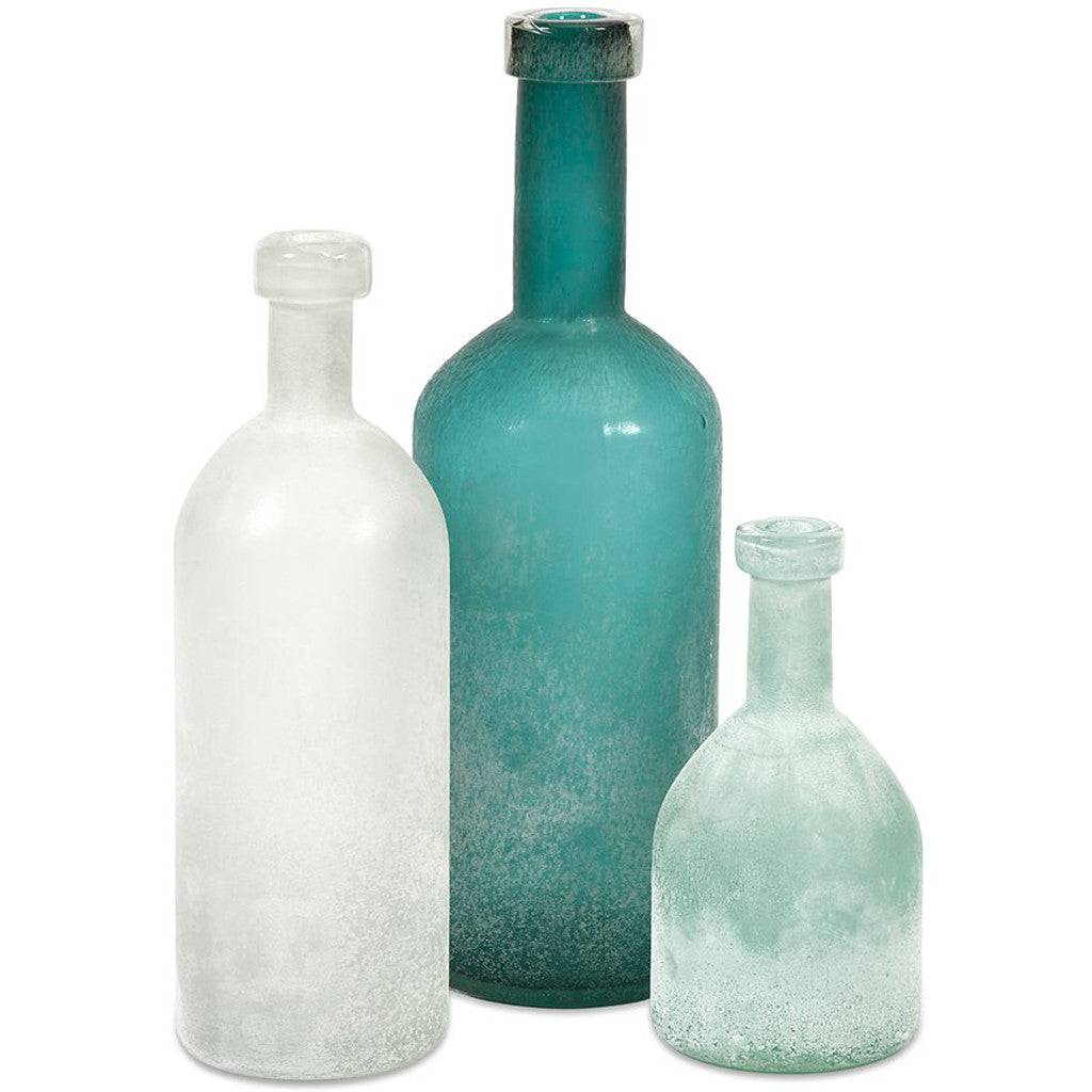 Russell Handblown Glass Bottles (Set of 3)