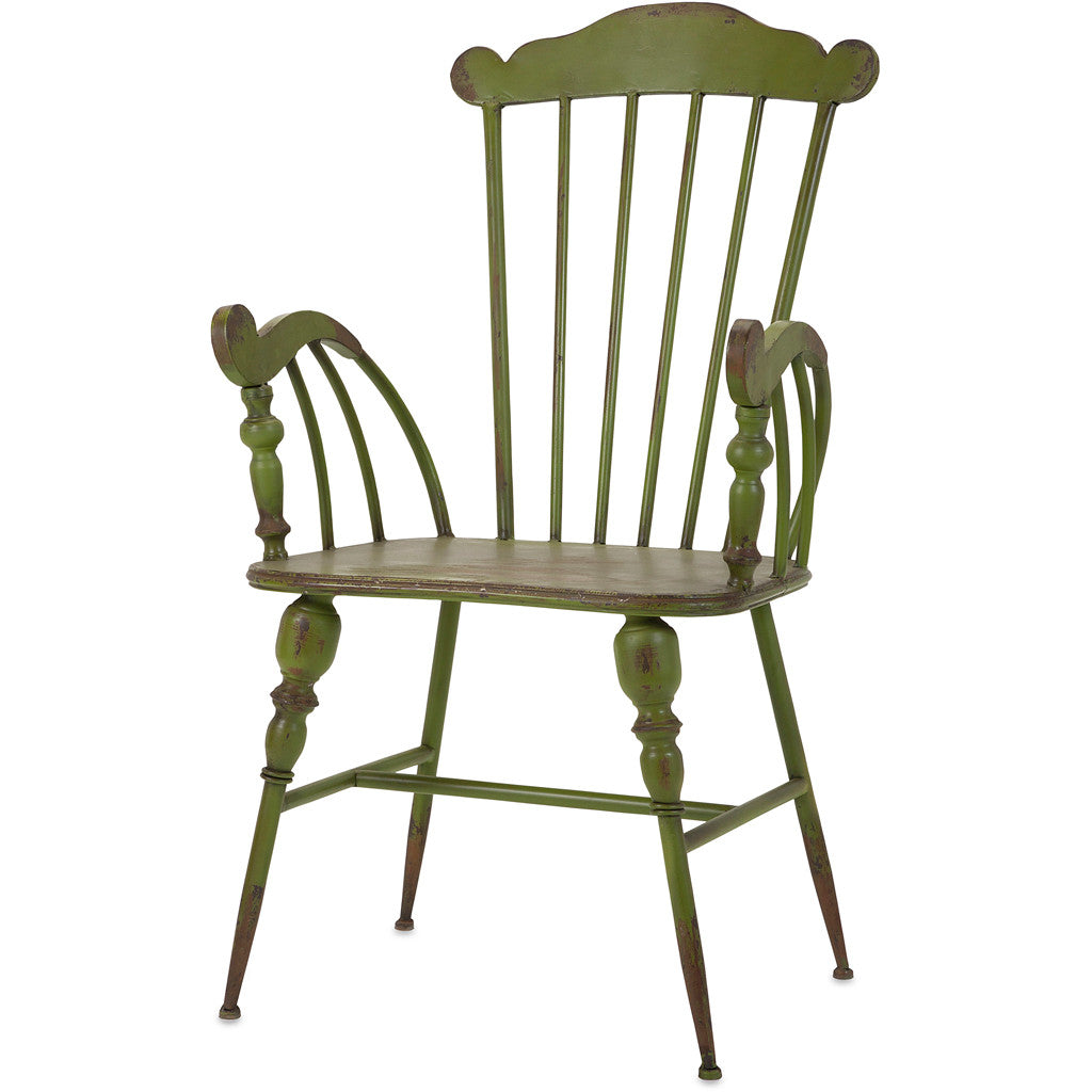 Tailor Green Metal Arm Chair