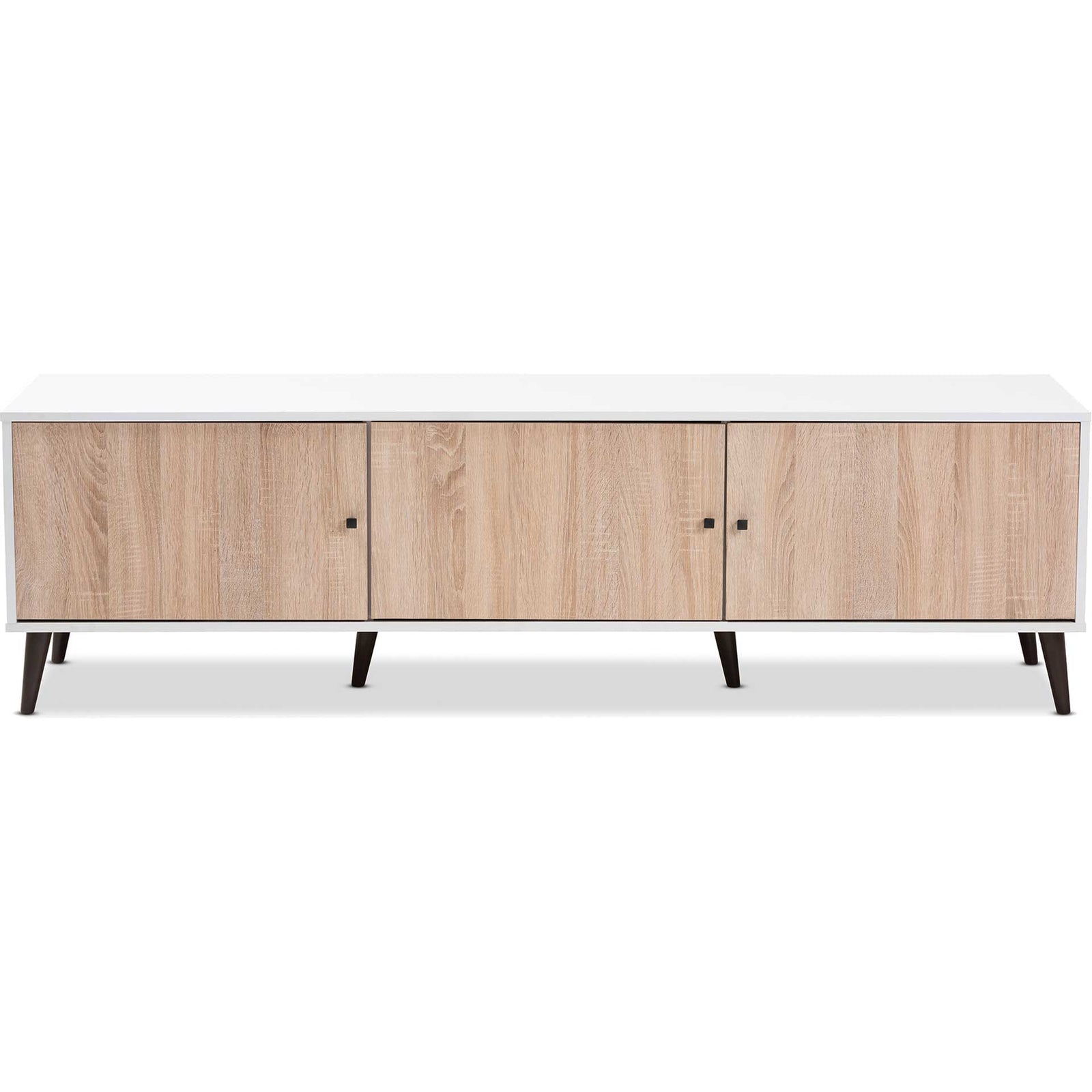 Barbara 6-Shelf TV Stand White/Oak