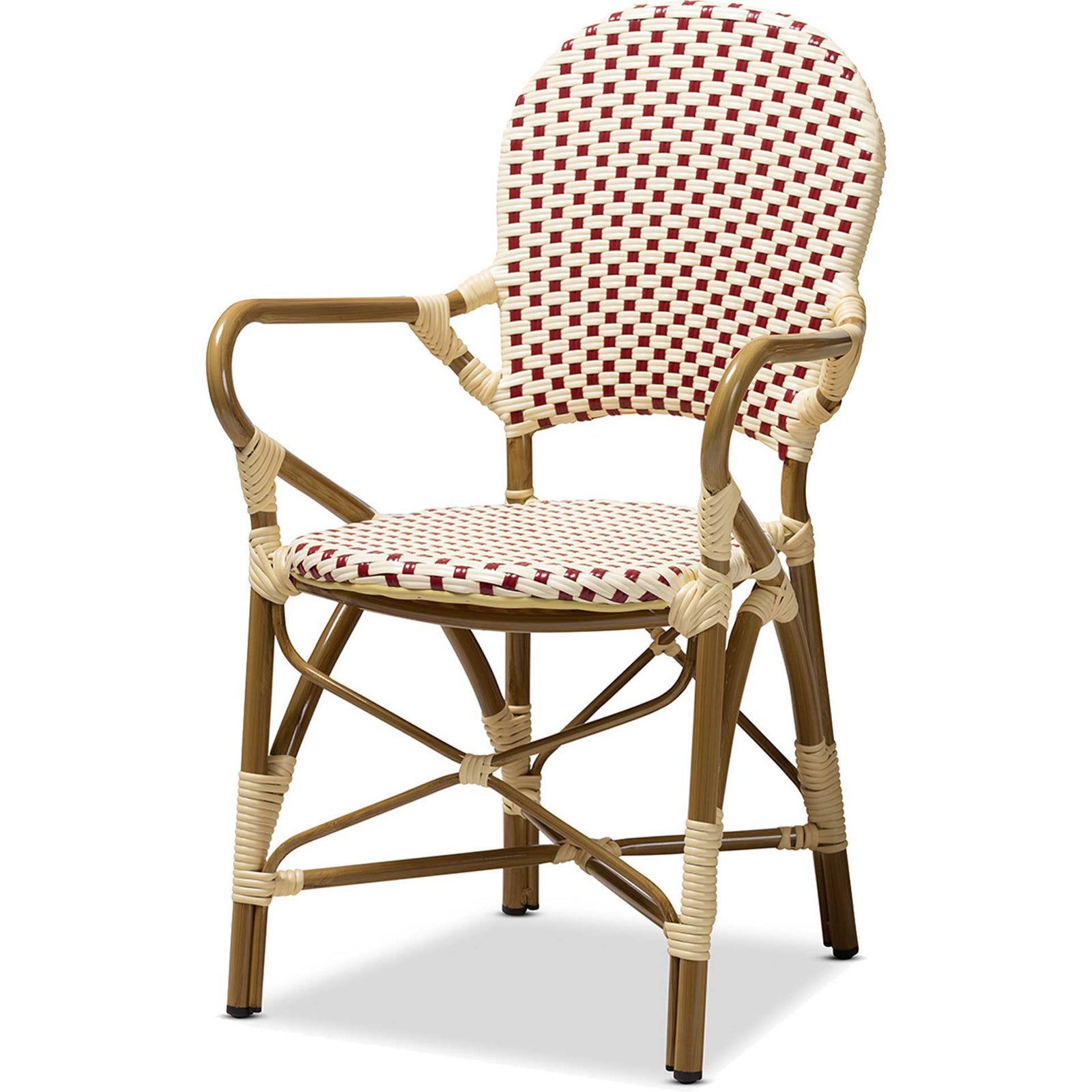 Sedra Dining Chair Beige/Red (Set of 2)