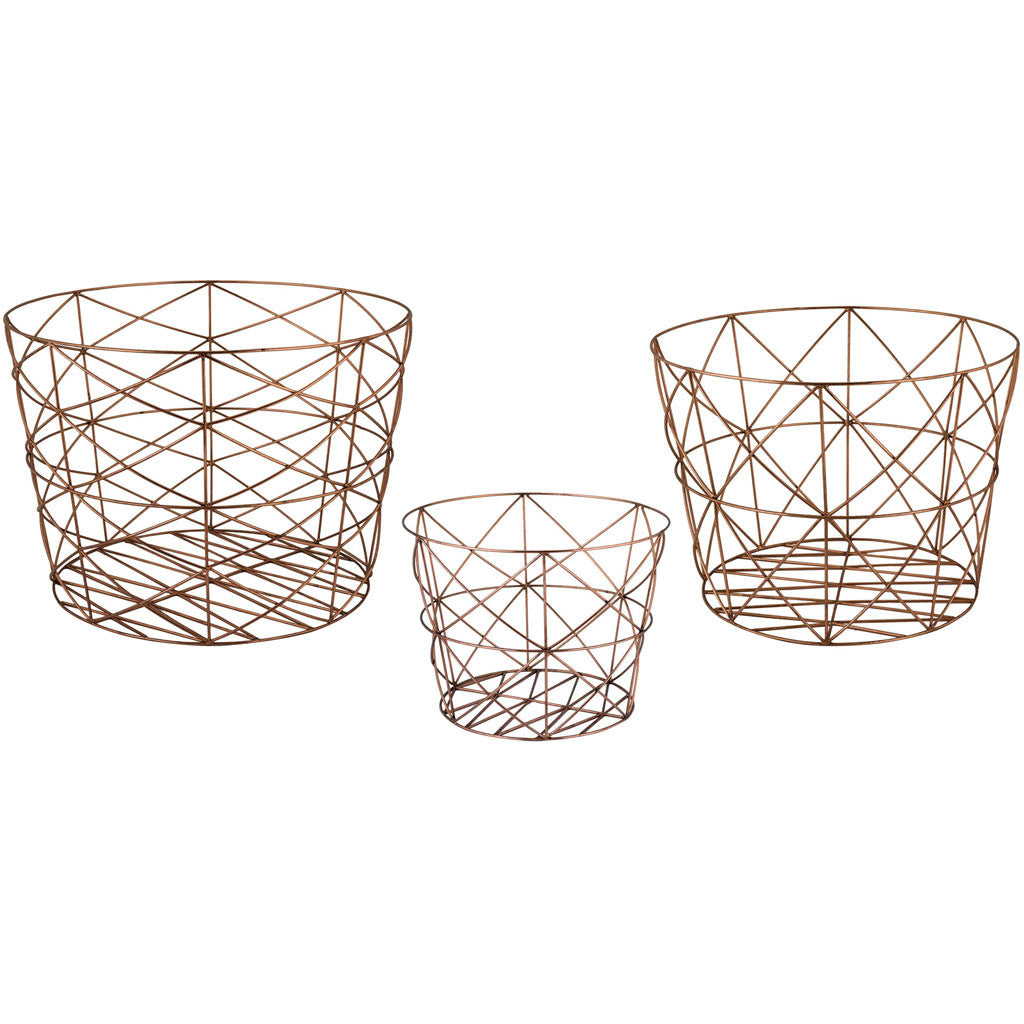 Norway Geometric Copper Baskets