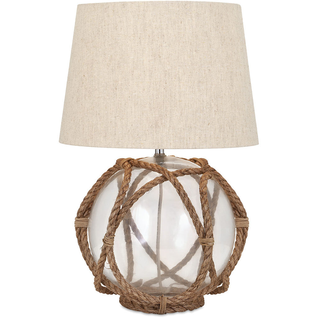 Belmont Glass and Jute Table Lamp