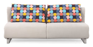 Chester Sofa Sleeper Cement Body & Color Block Back Cushion
