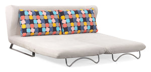 Chester Sofa Sleeper Cement Body & Color Block Back Cushion