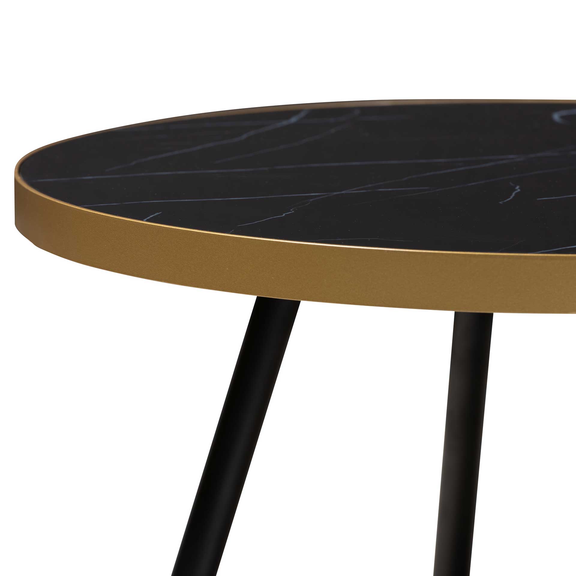Seattle Marble/Metal Coffee Table Black/Gold