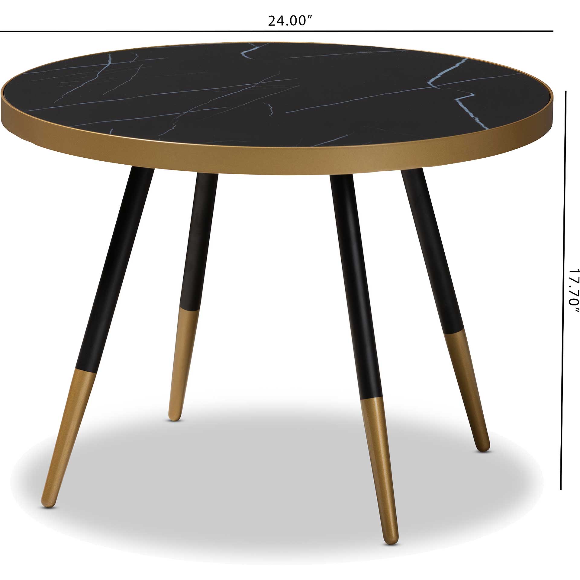 Seattle Marble/Metal Coffee Table Black/Gold