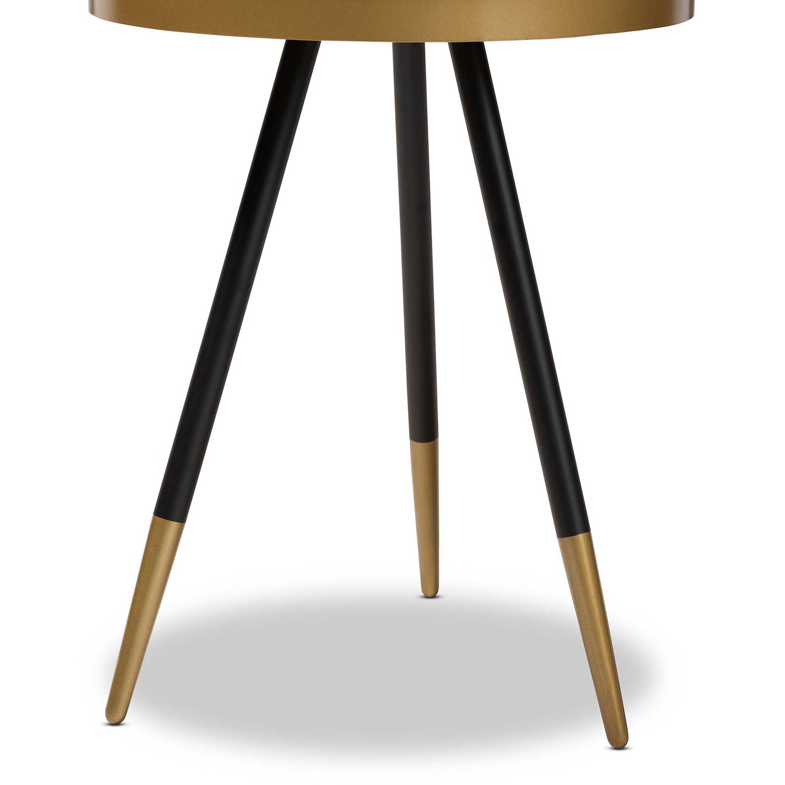 Seattle Marble/Metal End Table Black/Gold