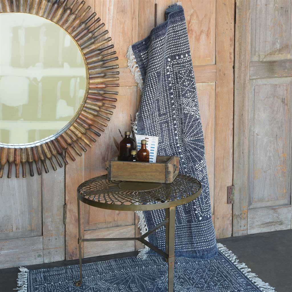 Indigo Batik Cotton Area Rug