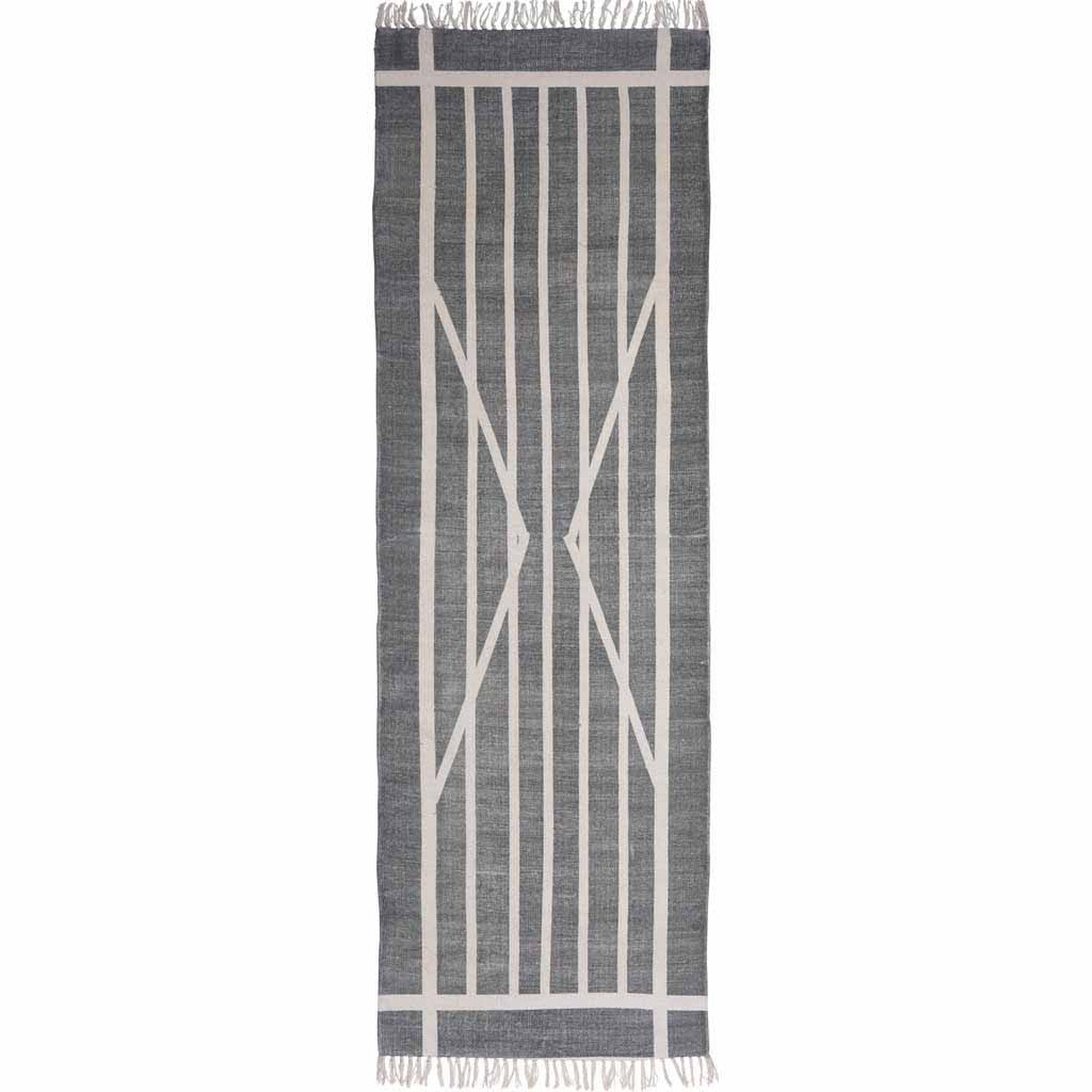 Centerpoint Stripe Block Print Runner Rug