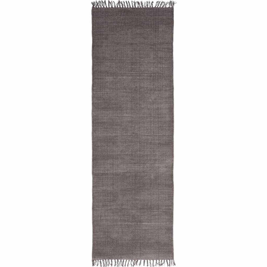 Stonewashed Aubergine Cotton Runner Rug