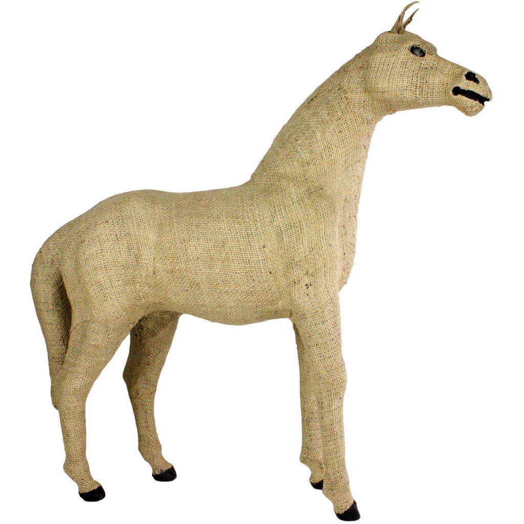 Burlap Large Horse