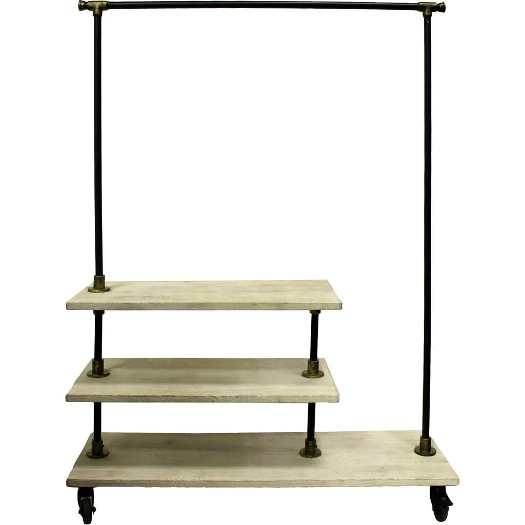 Refined Wood/Iron Hall Rack