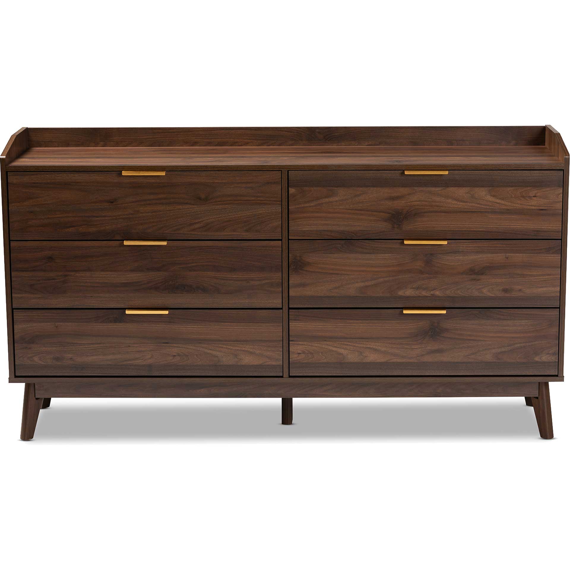 Baxton Studio Lena Walnut Brown Finished 6-Drawer Wood Dresser Baxton Studio Lena Walnut Brown Finished 6-Drawer Wood Dresser