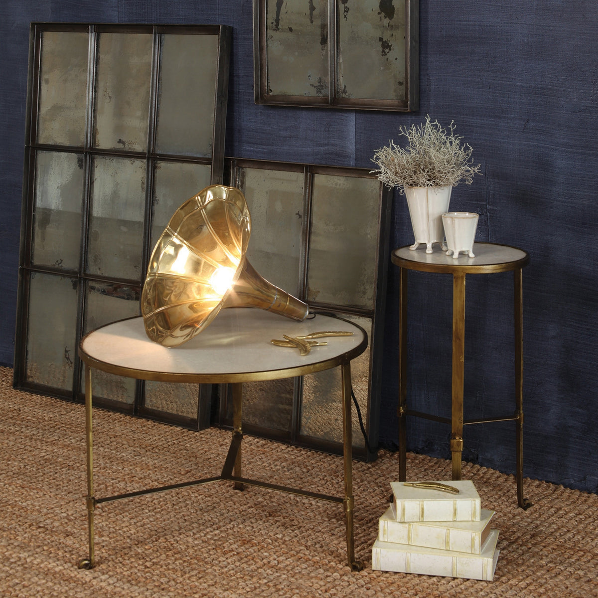 Seraph Iron & Stone Side Table