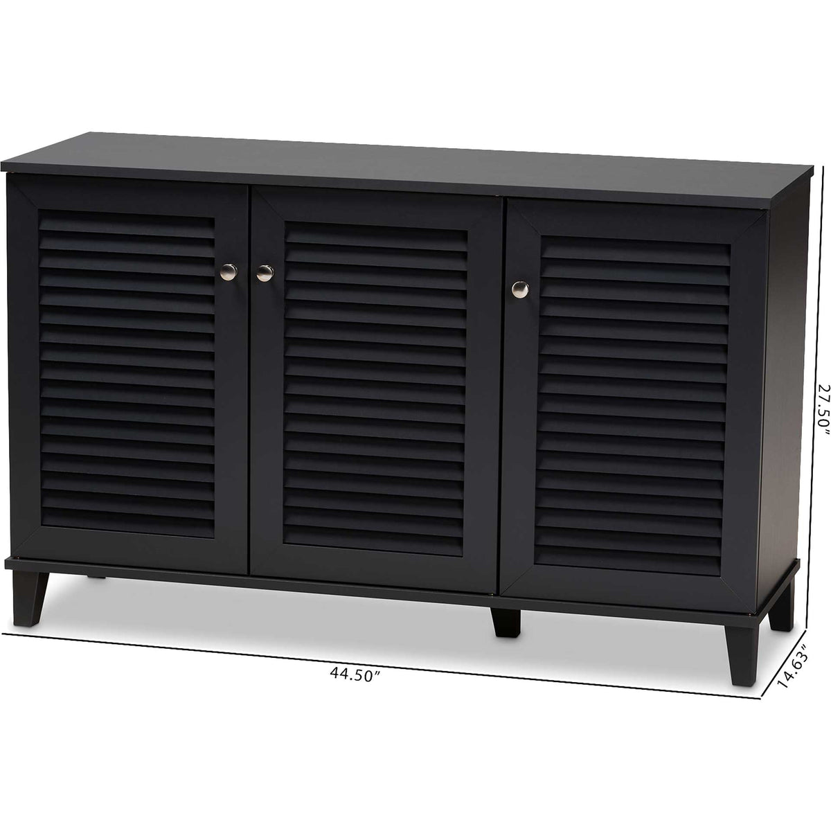 Seattle 8-Shelf Wood Shoe Cabinet Gray