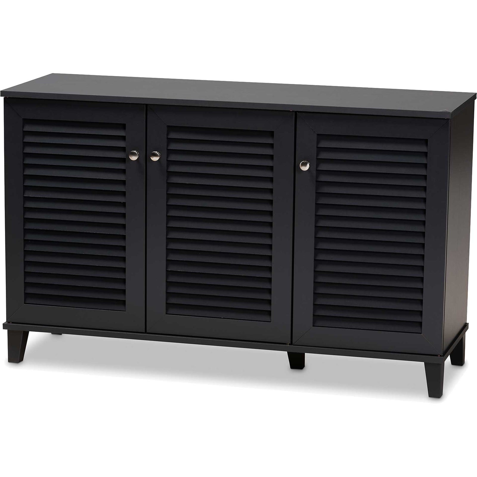 Seattle 8-Shelf Wood Shoe Cabinet Gray
