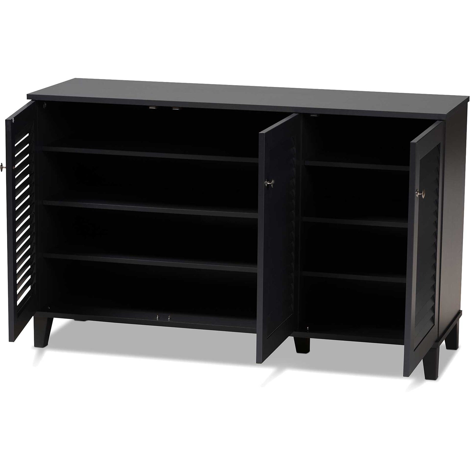 Seattle 8-Shelf Wood Shoe Cabinet Gray