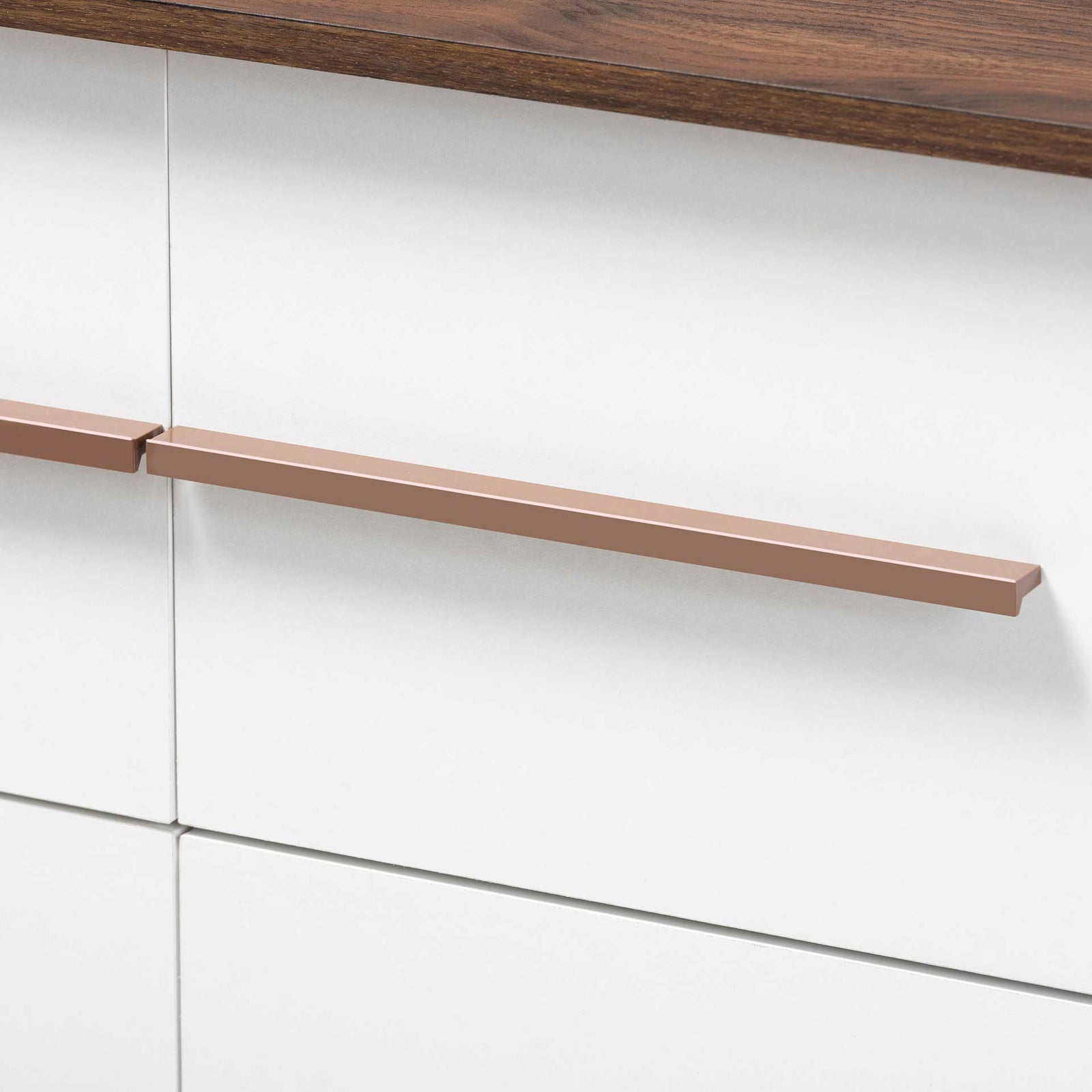 Mega 6-Drawer Dresser White/Walnut