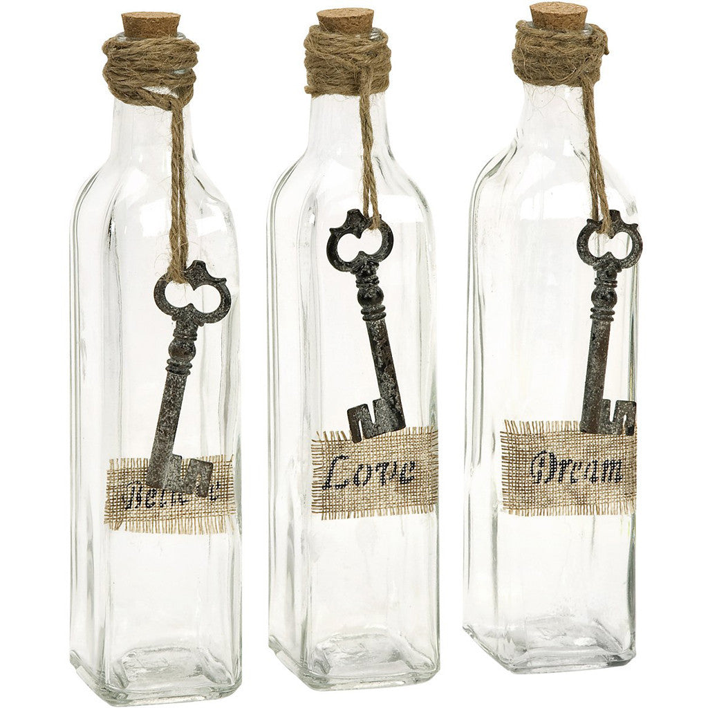 Marion Inspirational Glass Bottles (Set of 3)