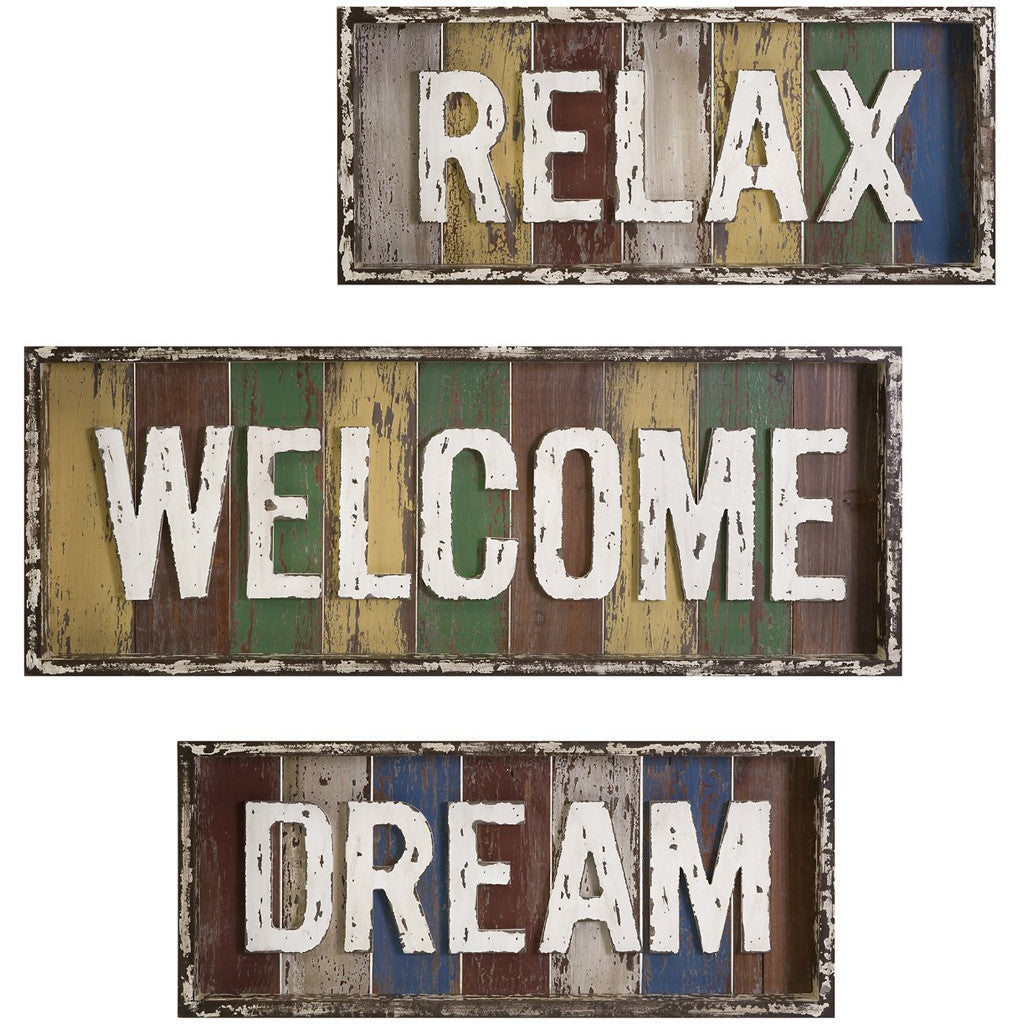 Barbour Dream, Relax, Welcome Wall Decor
