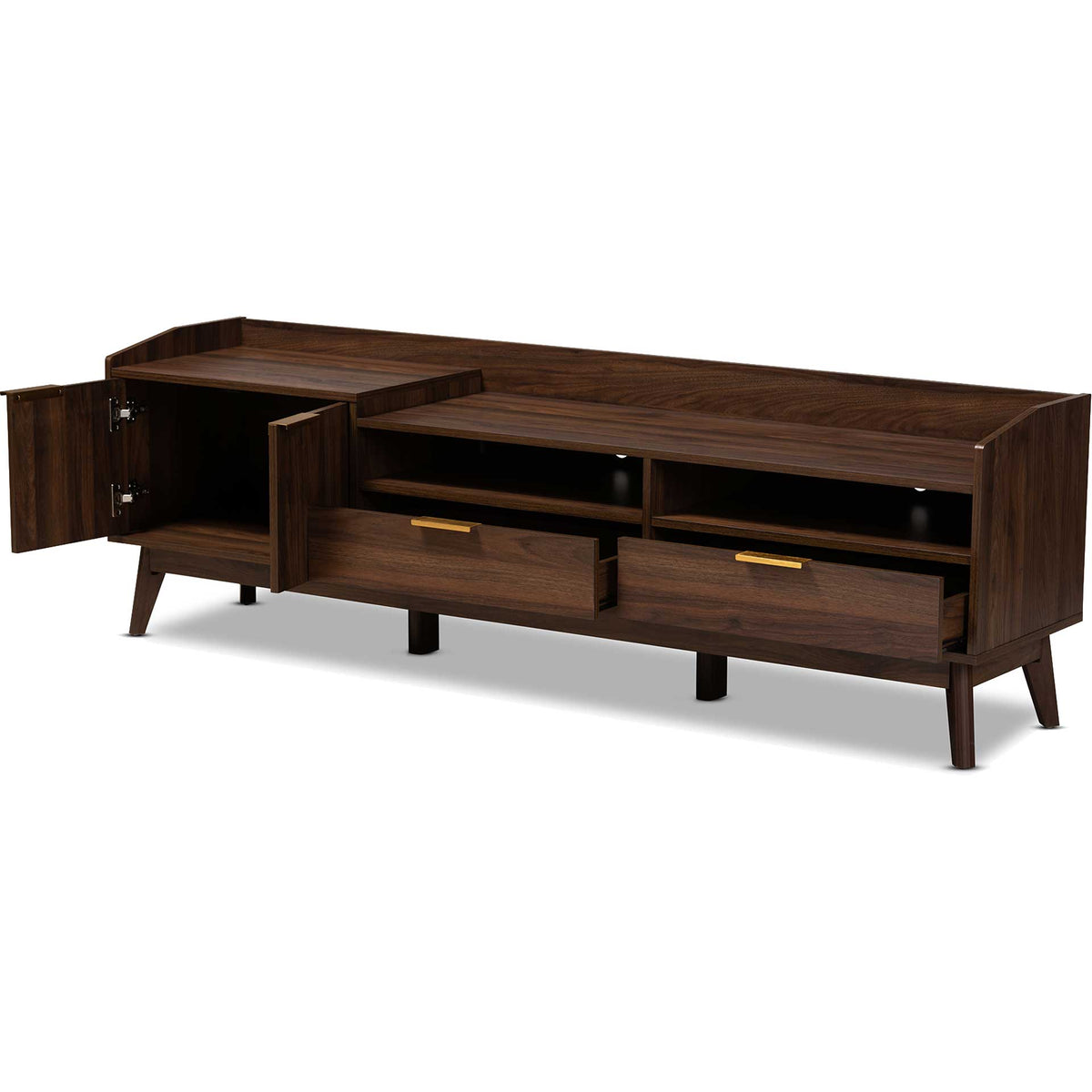 Leara 2-Drawer TV Stand Walnut