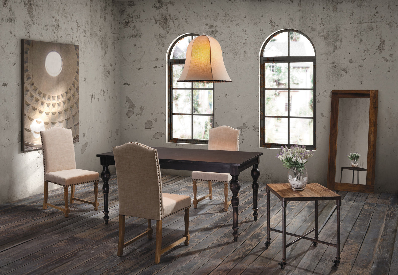 Mansfield Side Table Distressed Natural