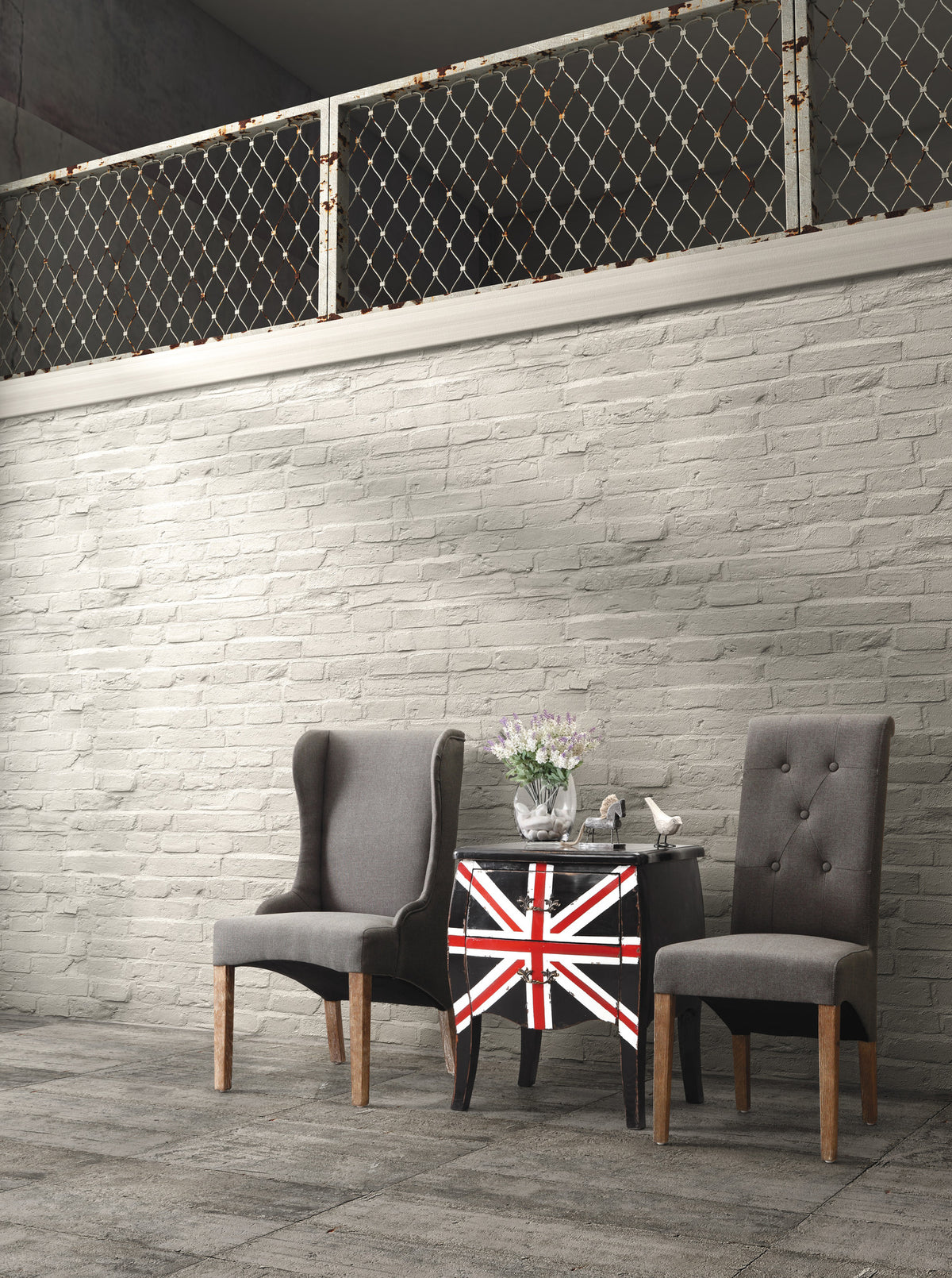 UK Small Cabinet Distressed Black