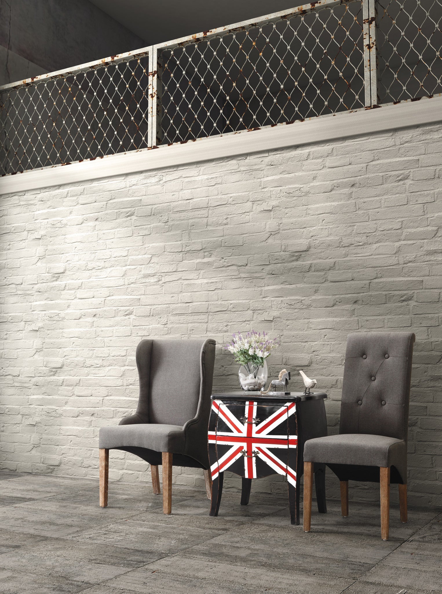 UK Small Cabinet Distressed Black