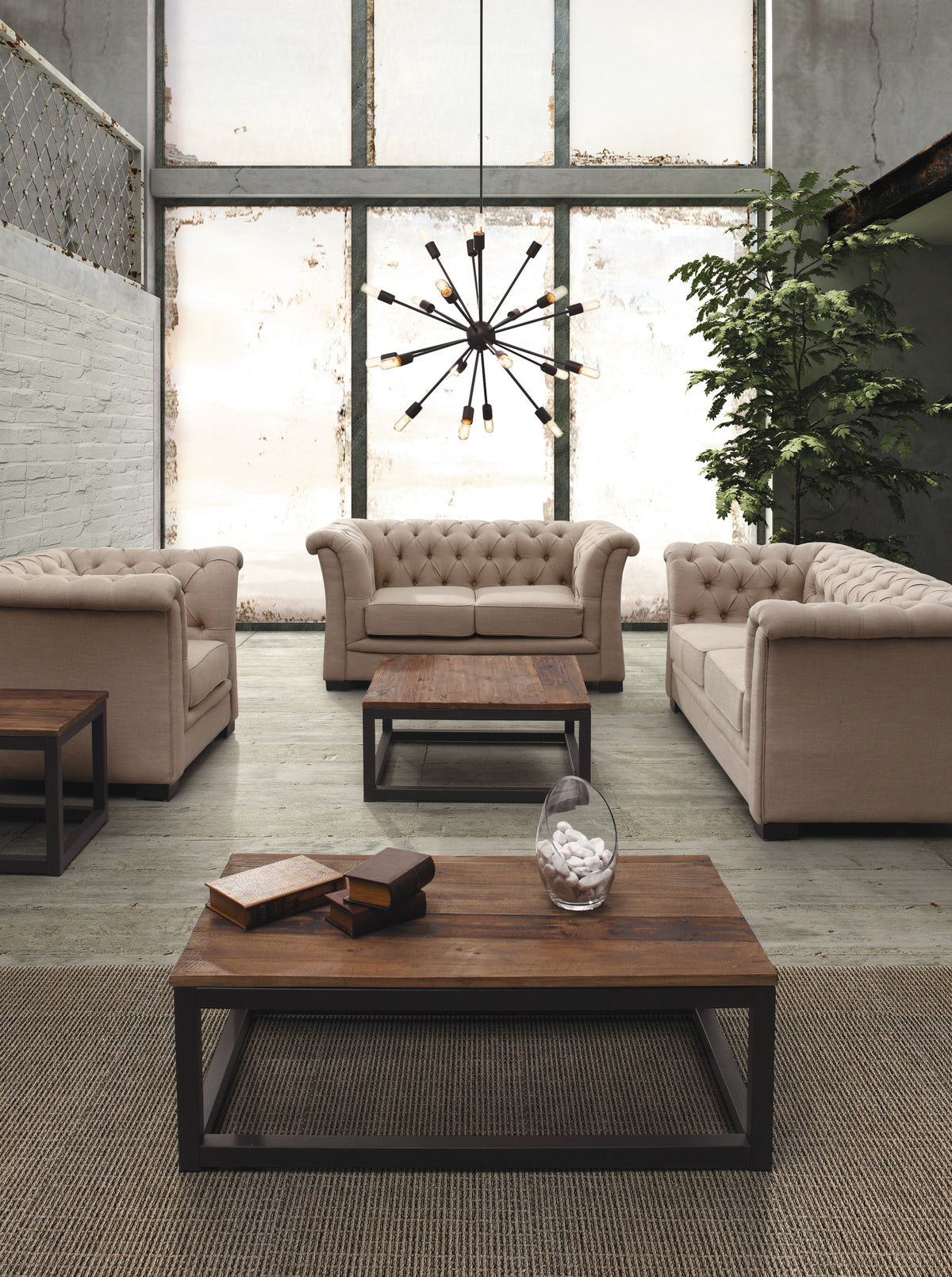 Cambridge Square Coffee Table Distressed Natural