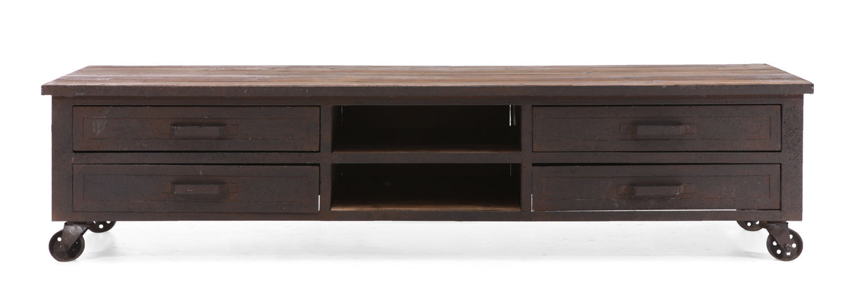 Franklin Entertainment Stand Distressed Natural