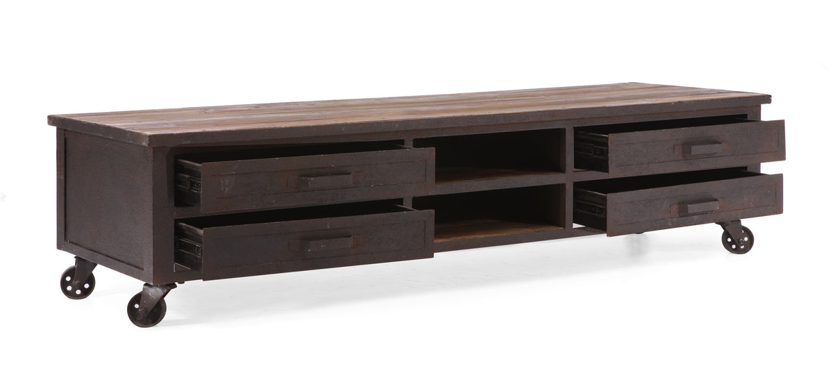 Franklin Entertainment Stand Distressed Natural