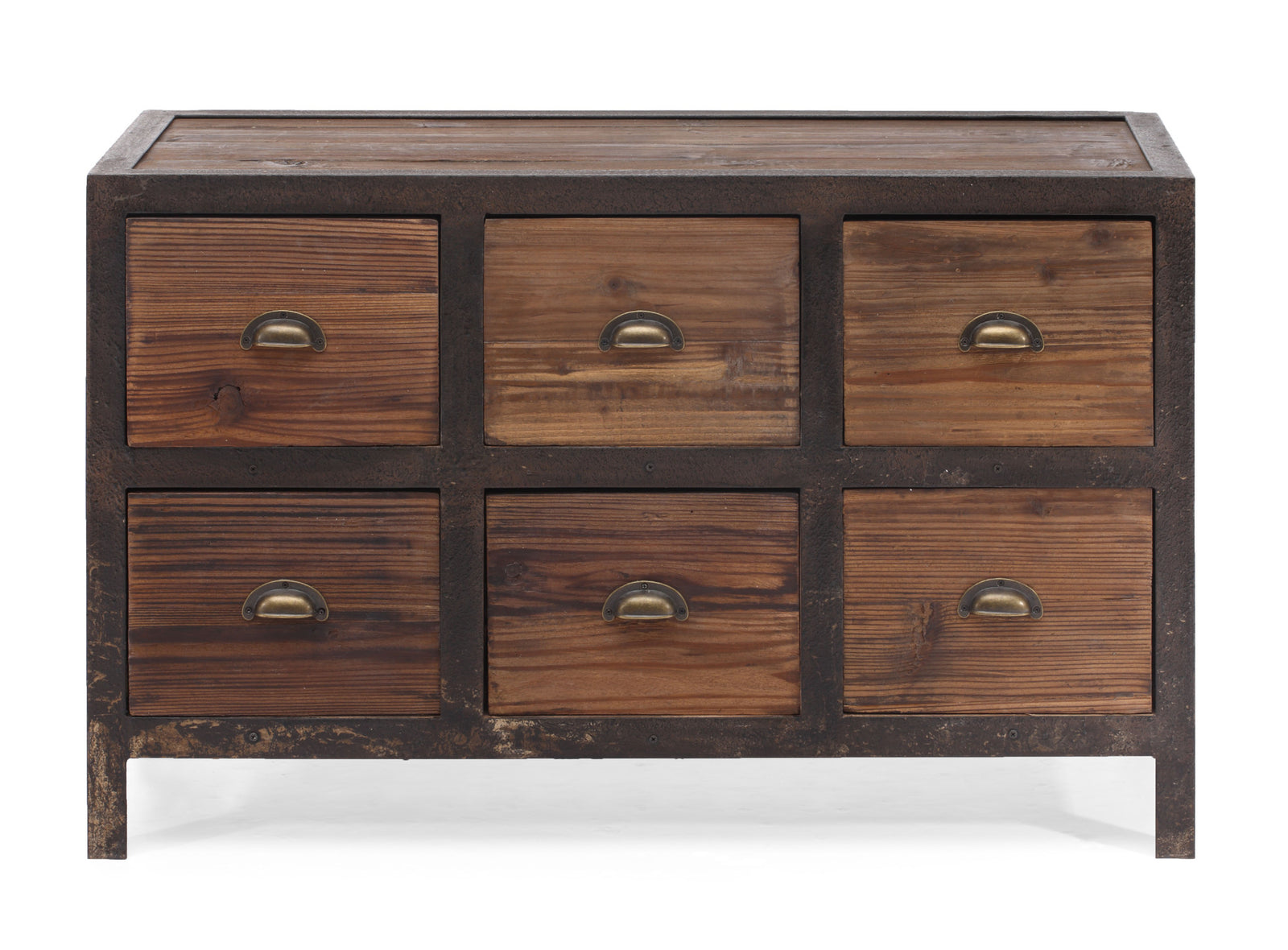 Franklin 6 Drawer Sideboard Distressed Natural