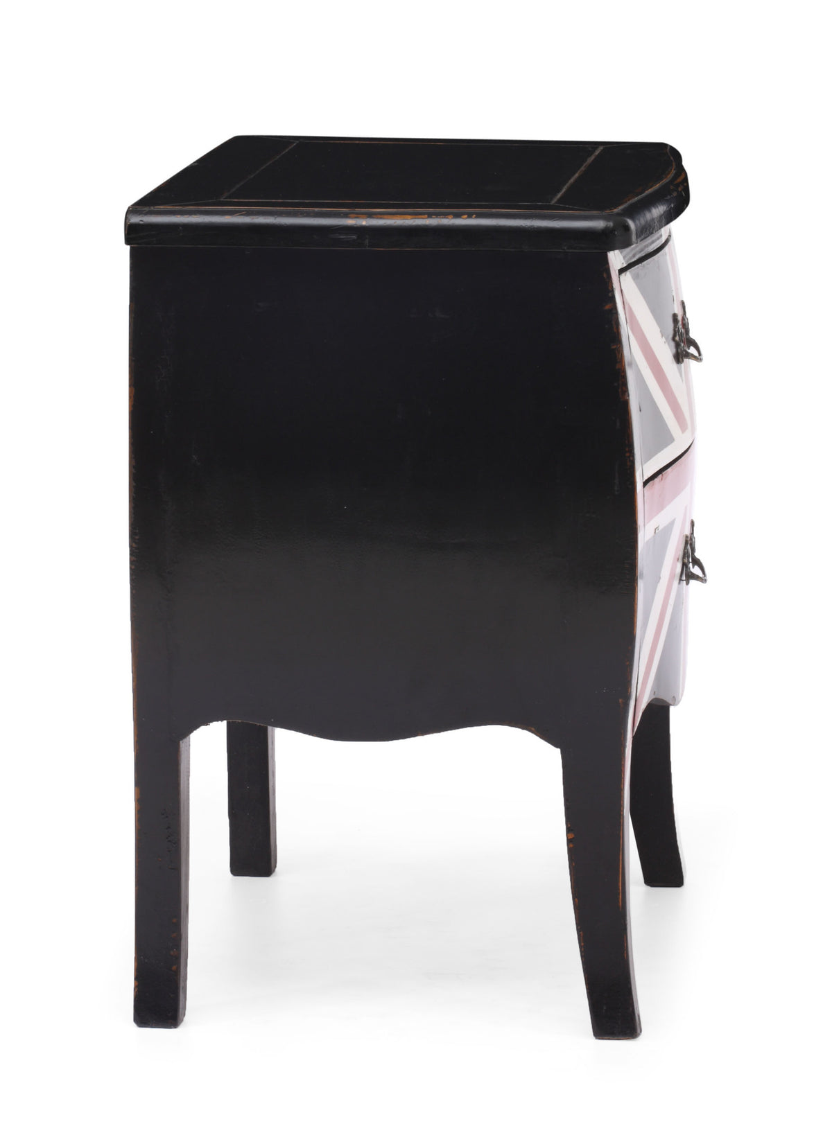 UK Small Cabinet Distressed Black