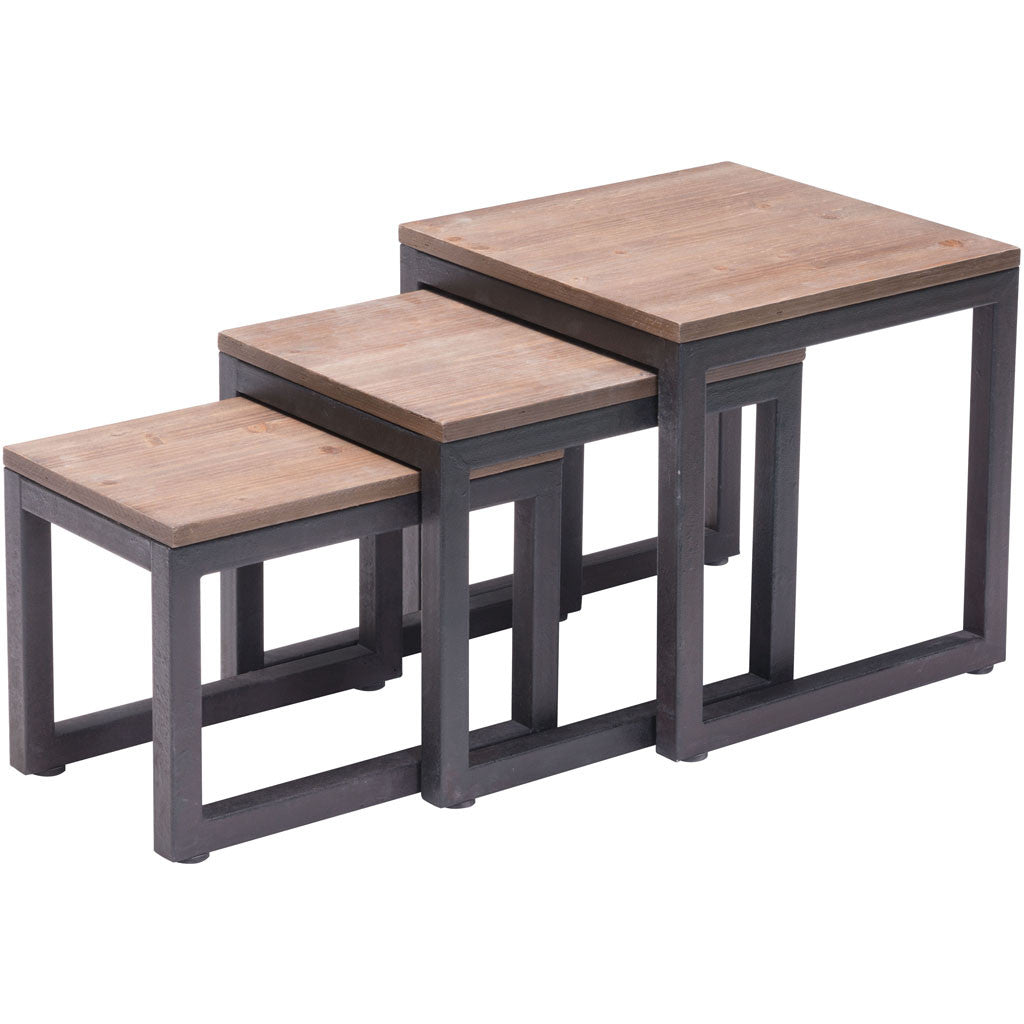 Cambridge Nesting Tables Distressed Natural