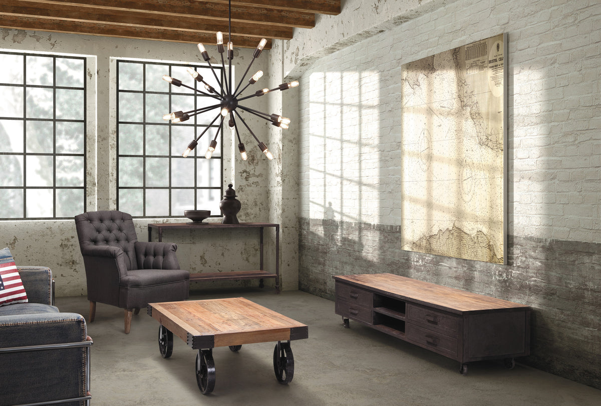 Mansfield Wide 2 Level Shelf Distressed Natural