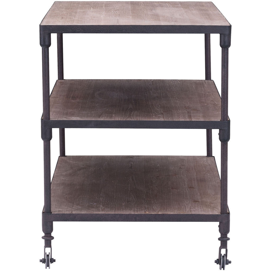 Mansfield Wide 3 level Shelf Distressed Natural