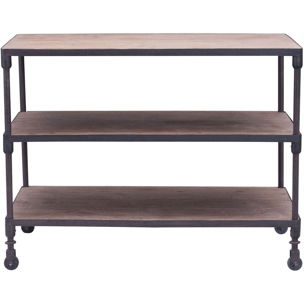 Mansfield Wide 3 level Shelf Distressed Natural