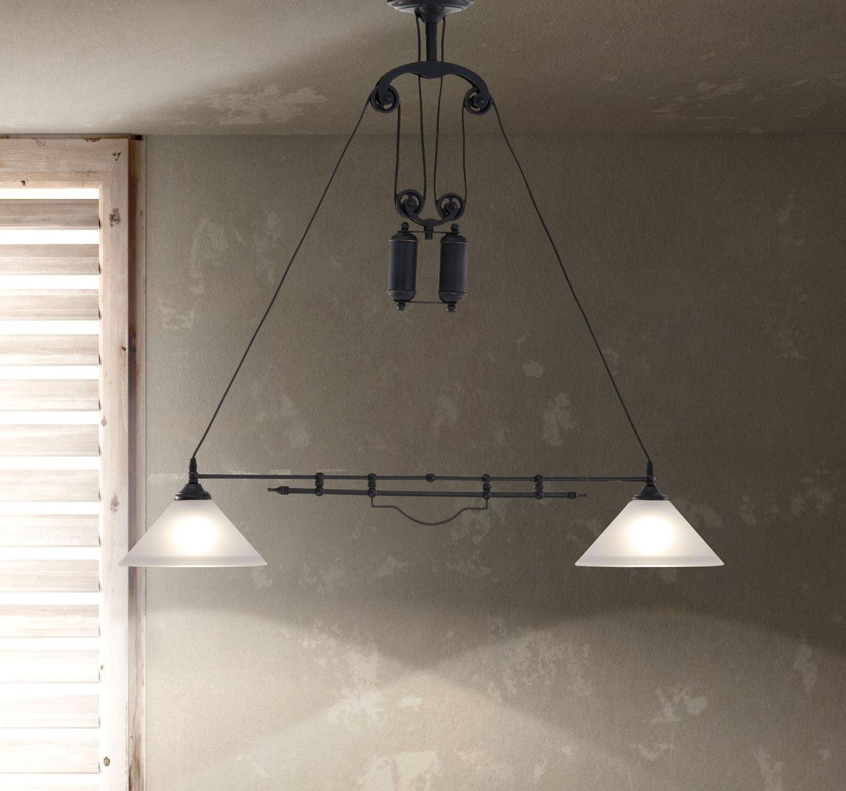 Aalburg Ceiling Lamp Antique Black Gold