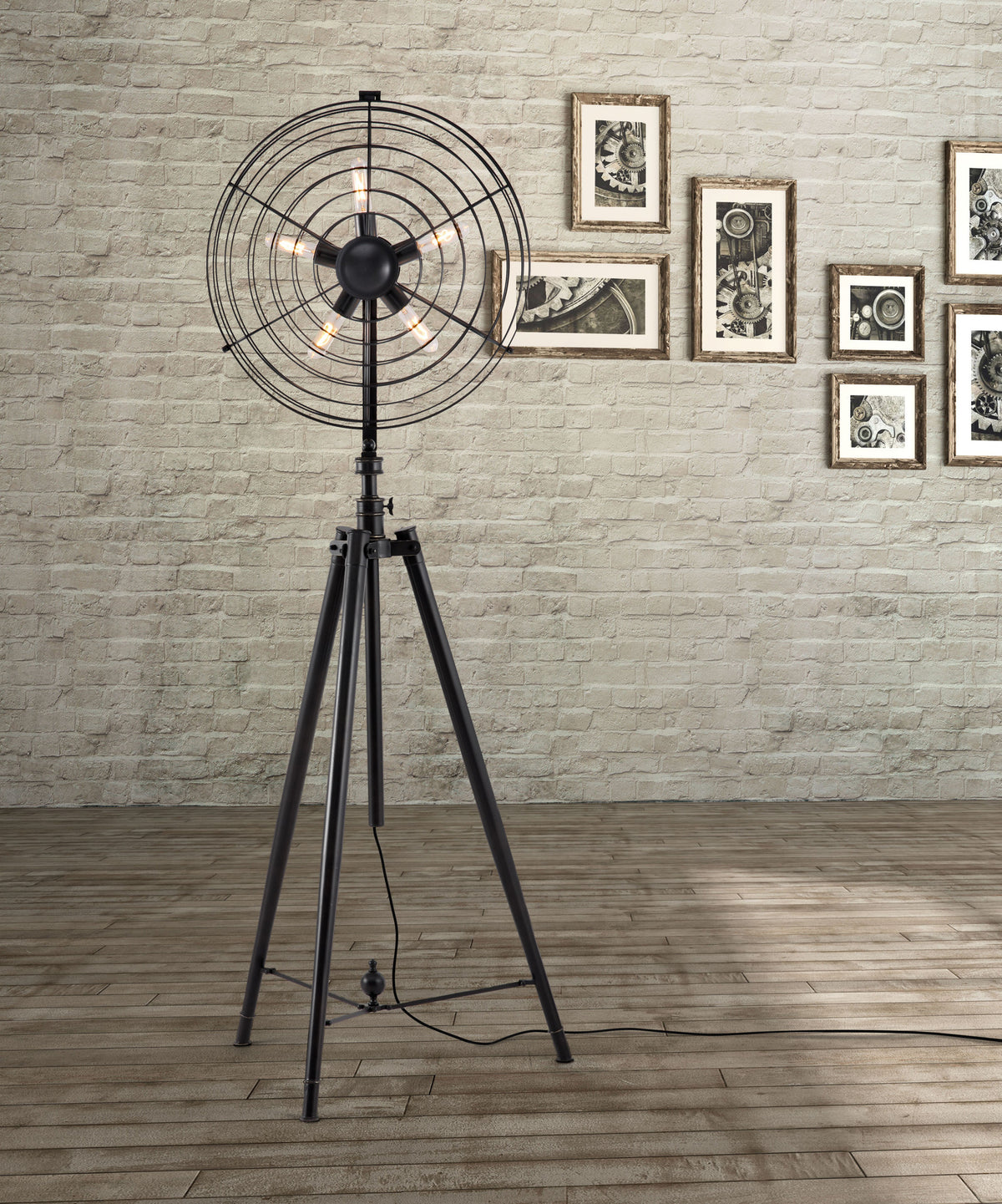 Orion Floor Lamp Antique Black Gold